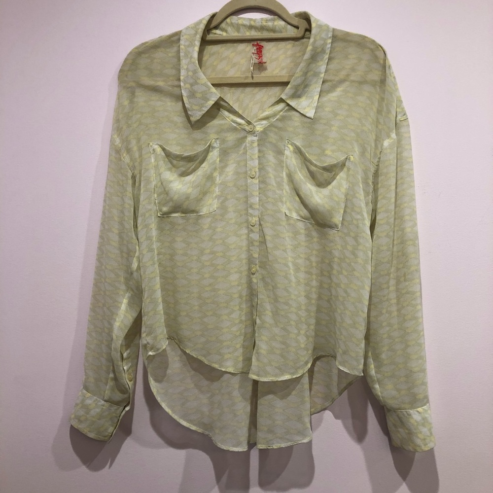 Free People Button Down Top